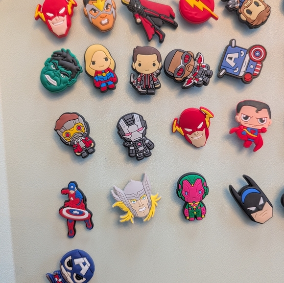 Random Bulk Mixed Lot 31 Pieces Superhero Inspired Croc Shoe Charm - Picture 2 of 3